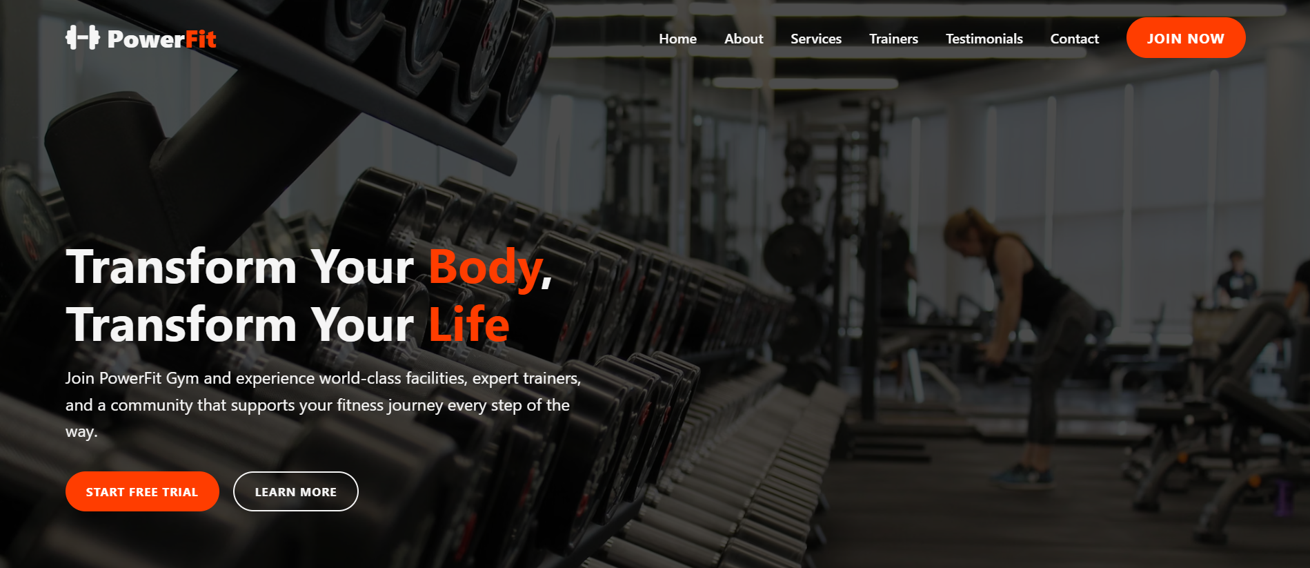 Gym Landing Page